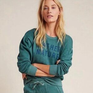 Sundry Mother Nature Sweatshirt in Green